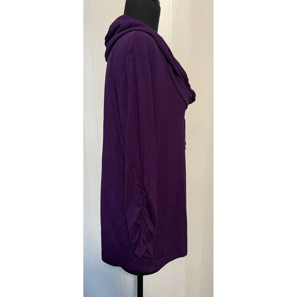 New York & Company Sweater Women's XL Long Sleeve Round Neck Purple Casual - Picture 6 of 10